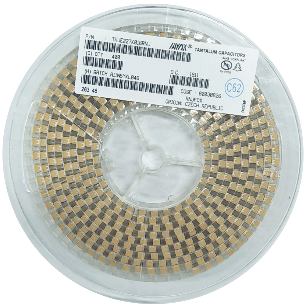 AVX钽电容TAJE227K016RNJ,220uF(227) ±10% 16V